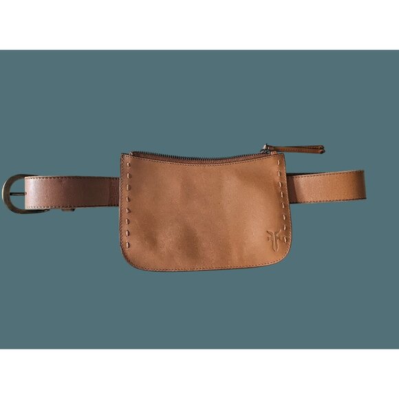 Frye Leather Fanny Pack Belt Bag Pouch Women Medium Tan